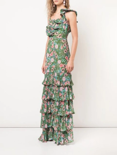 Shop Amur Esme Gown In Green