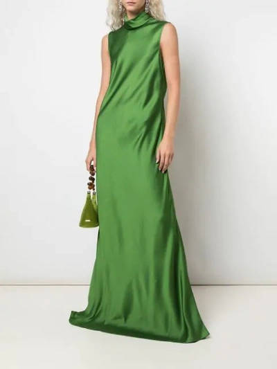 Shop Maison Rabih Kayrouz Cowl Neck Dress In Green