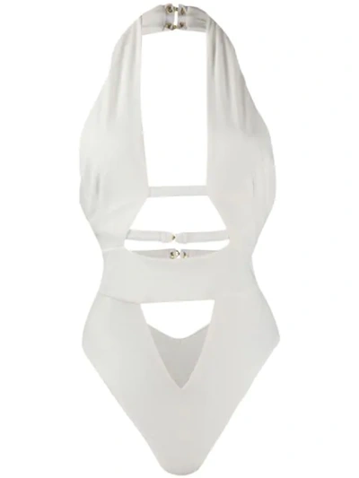 Shop Agent Provocateur Anja Swimsuit In White