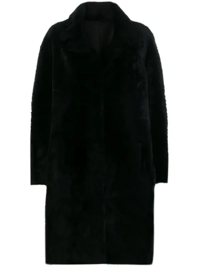 Shop Drome Reversible Coat In Black