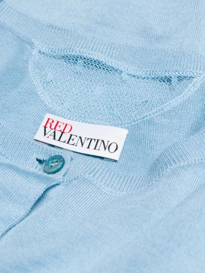 Shop Red Valentino Buttoned Up Cardigan - Blue