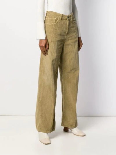 Shop Haikure Corduroy Flared Trousers In Neutrals