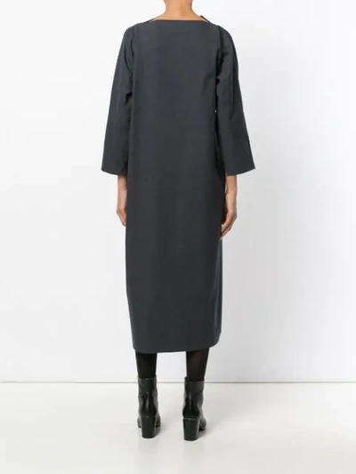Shop Daniela Gregis Contrasting Panel Dress In Grey