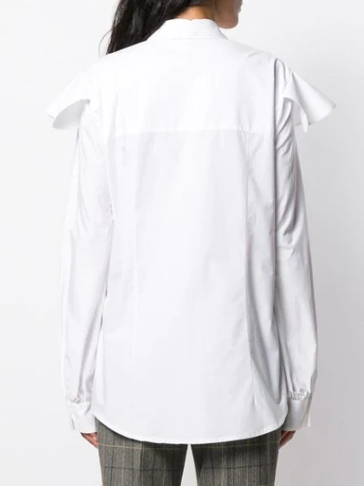 Shop Loewe Ruffle Details Shirt In White