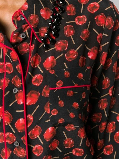 Shop N°21 Cherry Print Shirt In Black