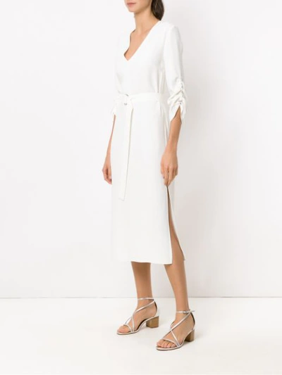 Shop Nk Midi Belted Dress - White