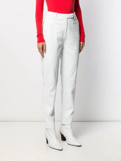 Shop Frenken Slim-fit Trousers In White
