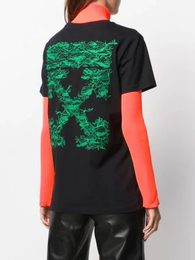 Off-white Tree Embroidered T-shirt In Black | ModeSens