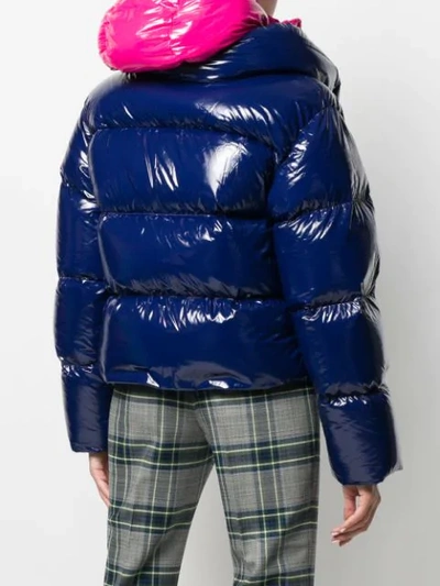 Shop Dsquared2 Layered Puffer Jacket In Blue