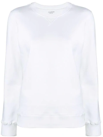Shop Valentino Rockstud Sweatshirt In White