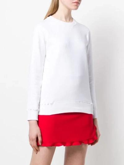 Shop Valentino Rockstud Sweatshirt In White