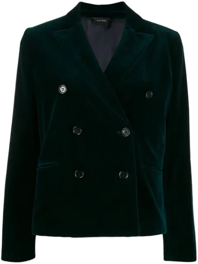 Shop Aspesi Velvet Blazer In Green