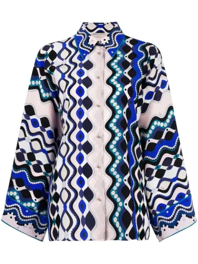 Shop Emilio Pucci Abstract Print Shirt In Multicolour