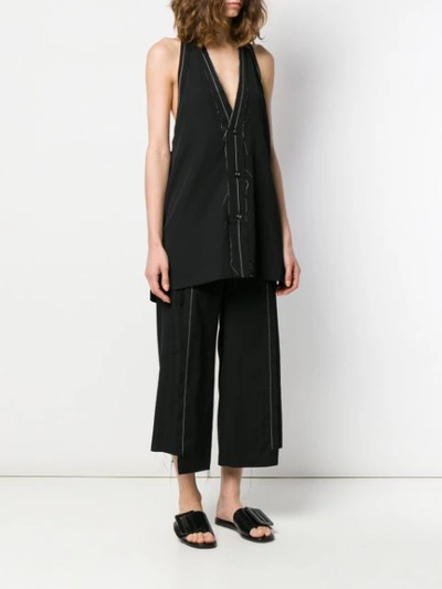 Shop Yohji Yamamoto V In Black