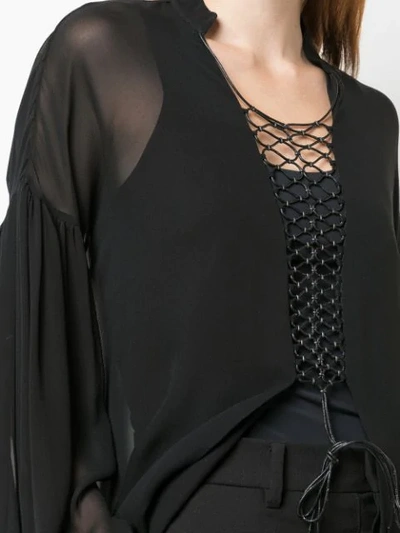 Shop Dion Lee Coil Detail Blouse In Black