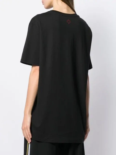 Shop A.f.vandevorst Graphic Print Longline T-shirt In Black