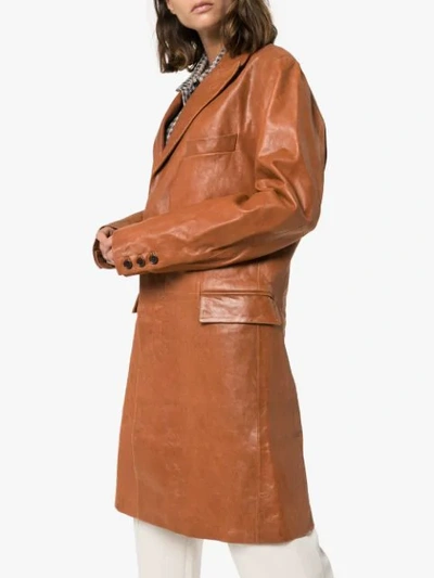 Shop Sunflower Single-breasted Fitted Coat In Brown