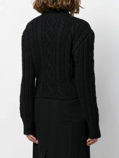 Shop Andrea Ya'aqov Cable Knit Jumper In Black