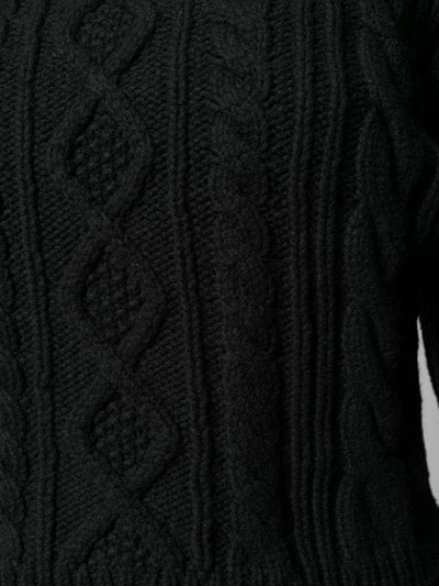 Shop Andrea Ya'aqov Cable Knit Jumper In Black