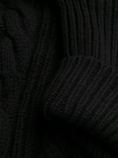 Shop Andrea Ya'aqov Cable Knit Jumper In Black