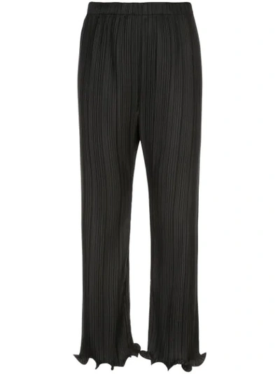 Shop Givenchy Ruffled Pleated Trousers In Black