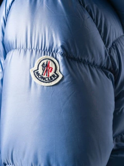 Shop Moncler Zip-front Puffer Jacket In Blue