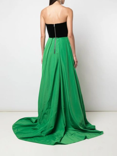 ALEX PERRY DALTON STRAPLESS GOWN - 绿色