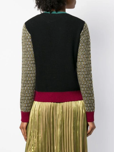 Shop Red Valentino Embroidered Fitted Sweater - Green