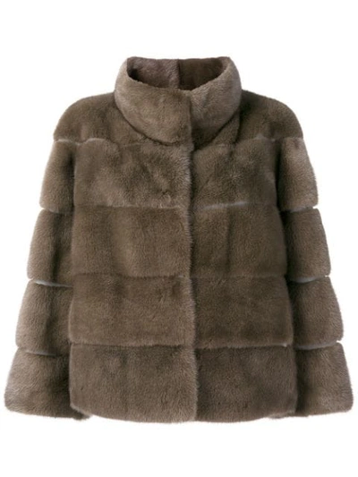 ARMA MIDI MINK FUR COAT - 灰色