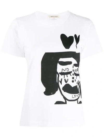 Shop Comme Des Garçons Graphic T-shirt In White