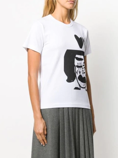 Shop Comme Des Garçons Graphic T-shirt In White