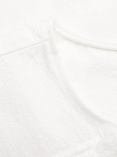 Shop Alexander Wang Sleeveless Raw Edge Dress In White