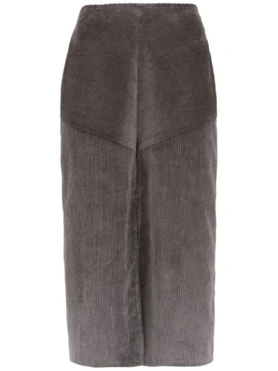 Shop Alcaçuz Conselho Midi Skirt - Grey