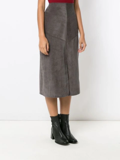 Shop Alcaçuz Conselho Midi Skirt - Grey