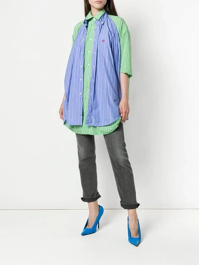 Shop Balenciaga Double Shirt - Blue