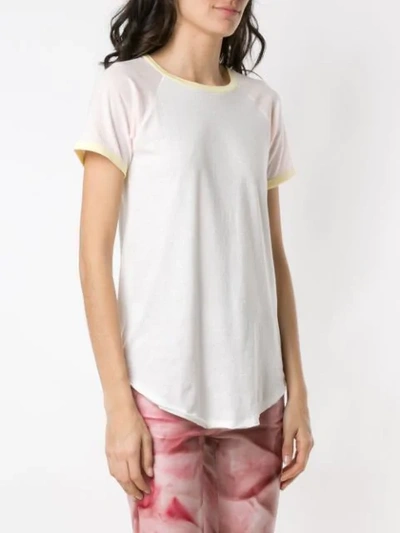 Shop Andrea Bogosian Raglan Sleeves T-shirt In White