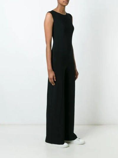 Shop Norma Kamali Fitted Sleeveless Jumpsuit In Black