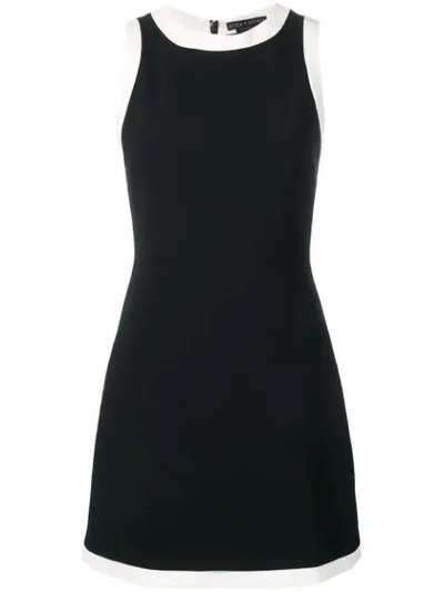 Shop Alice And Olivia Contrast Trim Dress In Black