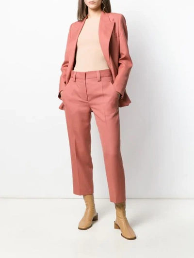 ACNE STUDIOS CROPPED TROUSERS - 红色