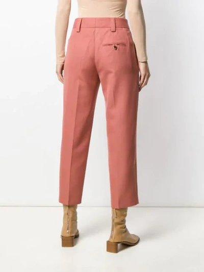 ACNE STUDIOS CROPPED TROUSERS - 红色