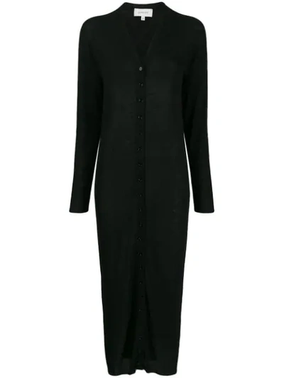 Shop Lemaire Knitted Cardi-dress In Black