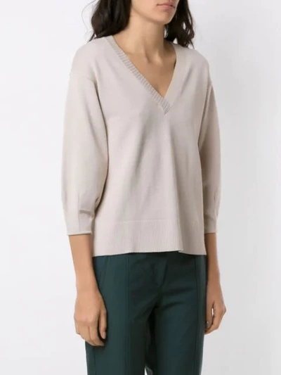 Shop Alcaçuz Nara Knit Blouse In Neutrals