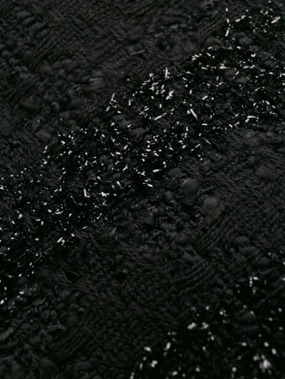 BALMAIN STRIPED TWEED PENCIL SKIRT - 黑色
