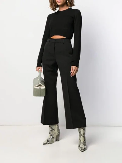 Shop Givenchy Cropped Tailored Trousers In Black