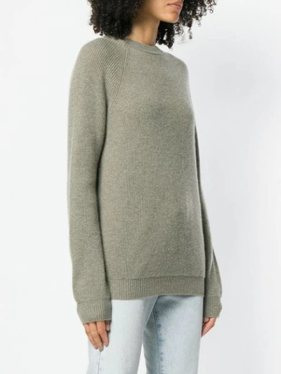 Shop Cristaseya Ribbed Sweater - Green