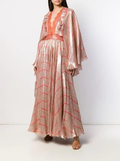 Shop Giambattista Valli Printed Kimono Dress In Pink