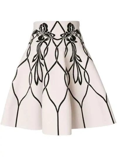 Shop Alexander Mcqueen Art Nouveau Jacquard Mini Skirt - Pink