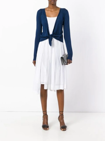 Shop Dolce & Gabbana Front-tie Cardigan - Blue