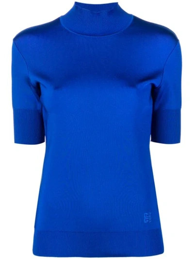 Shop Givenchy High Neck Knit Sweater - Blue