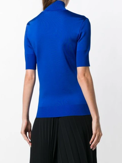 Shop Givenchy High Neck Knit Sweater - Blue